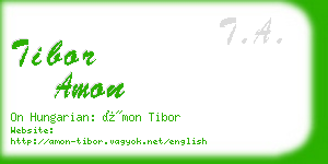 tibor amon business card